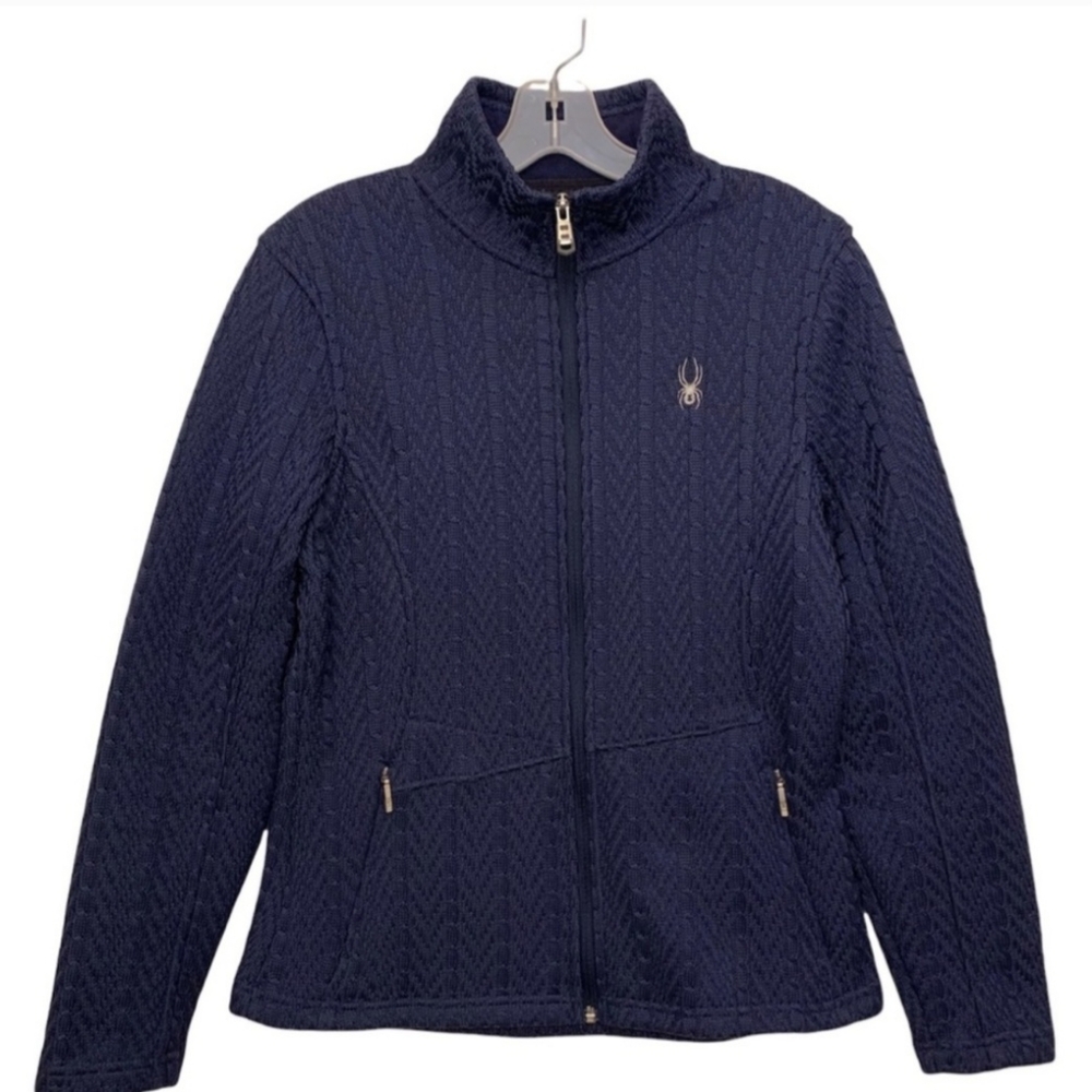 SPYDER CABLE KNIT FULL ZIP JACKET